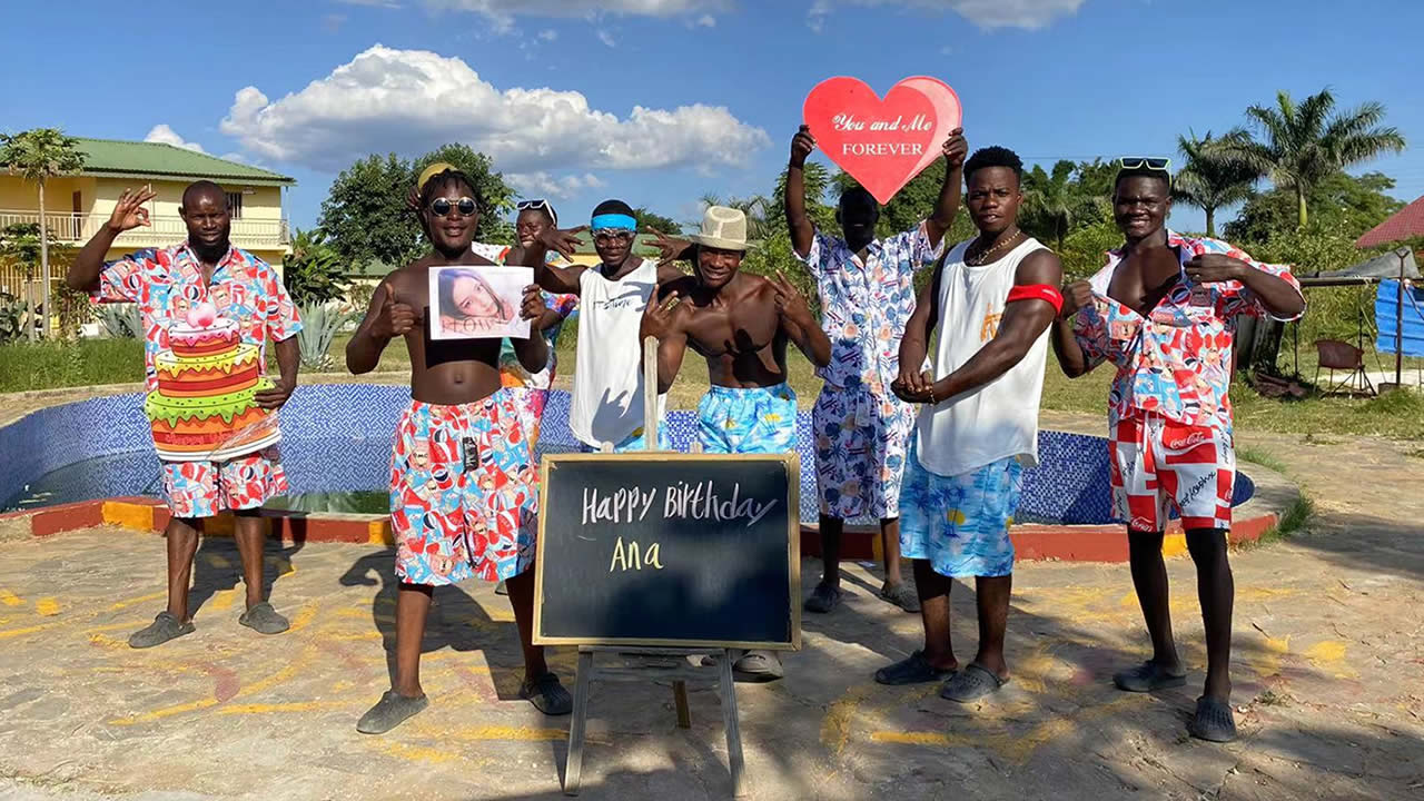 Afrikanisches Strandteam