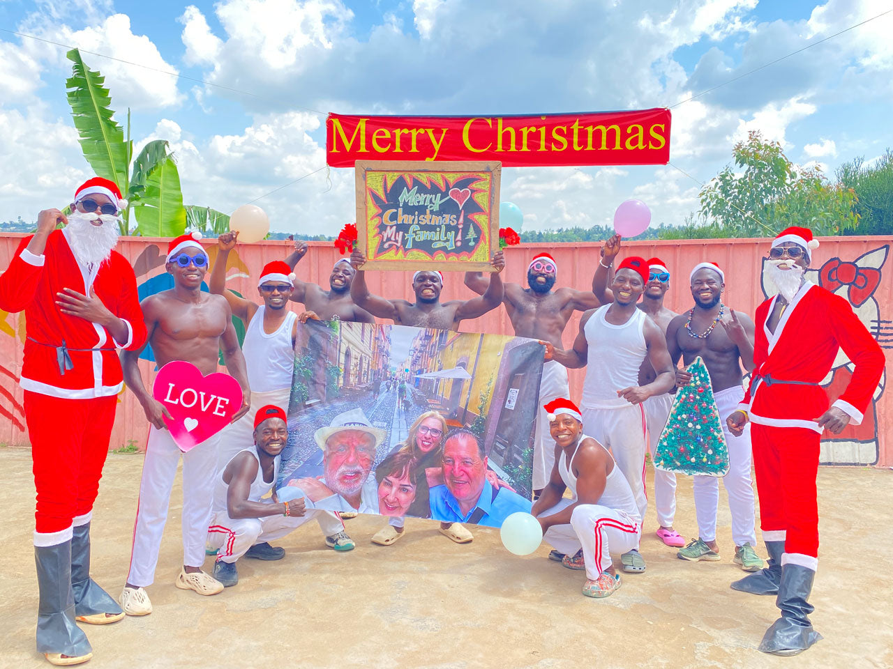 Afrikanisches Fitness Team PLUS: Maßgeschneiderter Übergröße-Foto