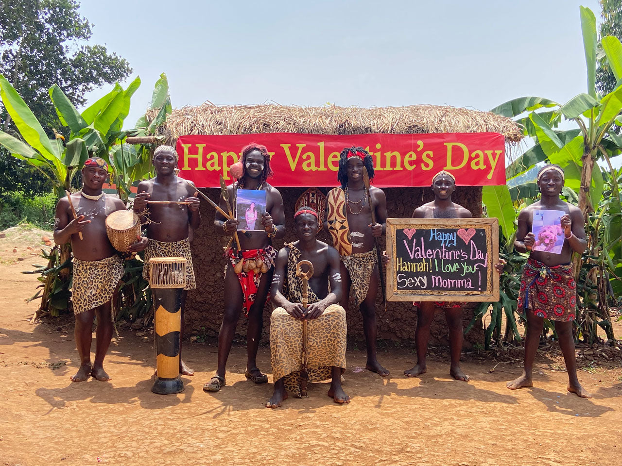 Afrikanische Leopardenmuster Team