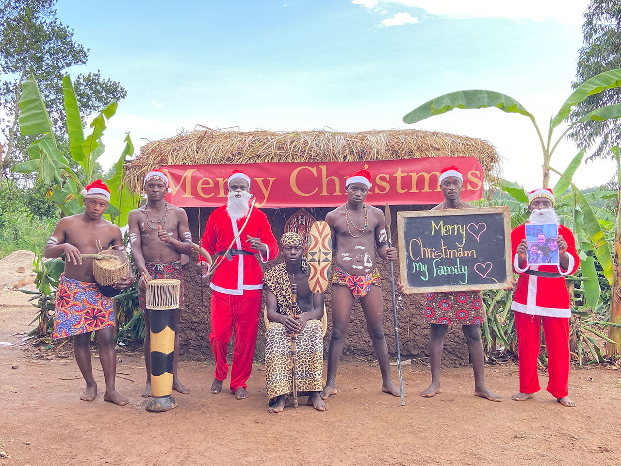Afrikanische Leopardenmuster Team