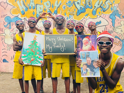 Afrikanisches Fitness Team - Glücklicher Junge